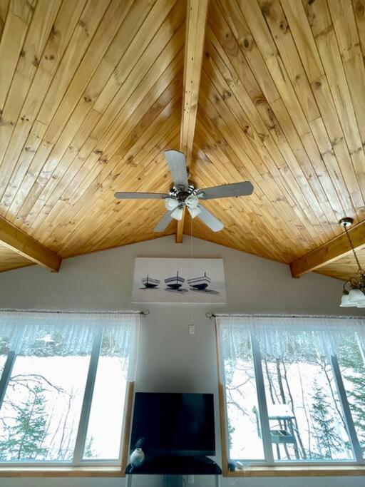 Le Chalet Bleu, Aux Pieds Des Monts-Valin Saint-David-de-Falardeau Esterno foto
