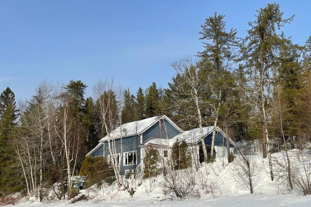Le Chalet Bleu, Aux Pieds Des Monts-Valin Saint-David-de-Falardeau Esterno foto